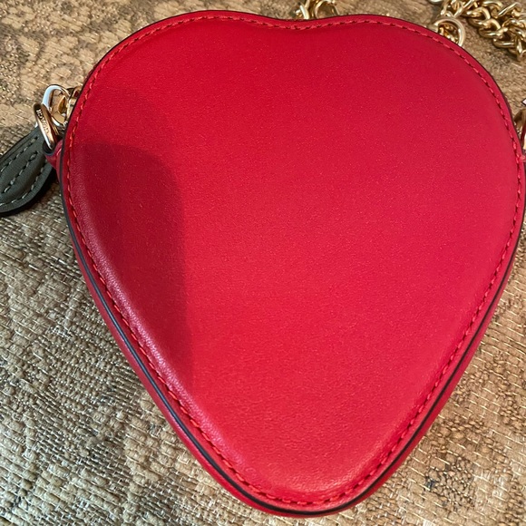 Coach Strawberry Zip Around Coin Case Wallet Crossbody - Picture 4 of 9